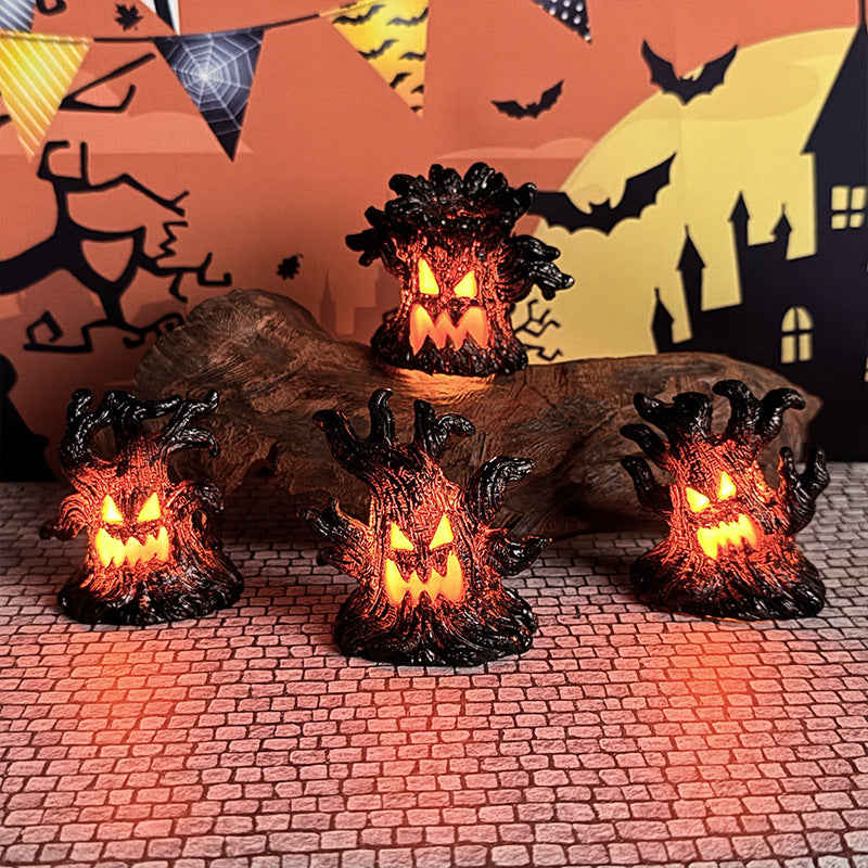 Halloween Decor Resin Tree Spirit LED Light-Up